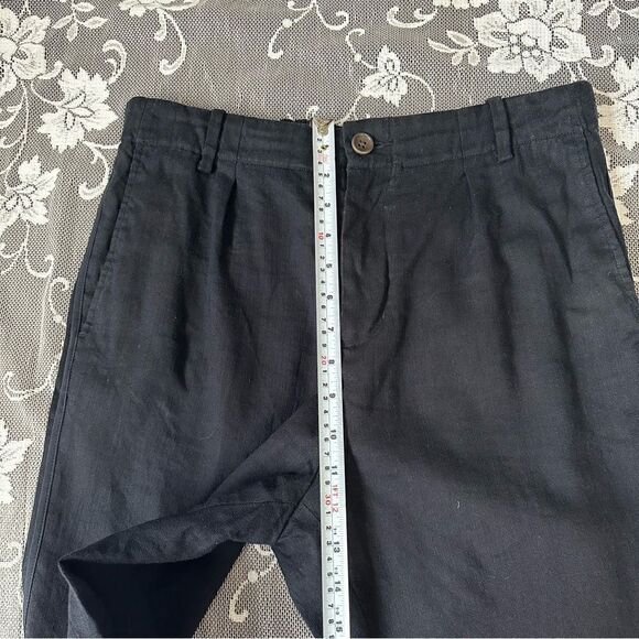 Vince Navy Linen Blend Ankle Pant Sz 30 - Picture 15 of 16